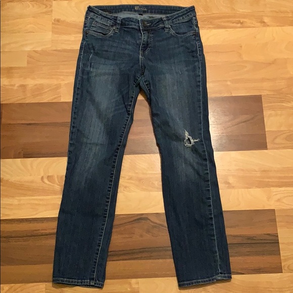 Kut from the Kloth Distressed Denim Jeans Sz 6 - Picture 2 of 12